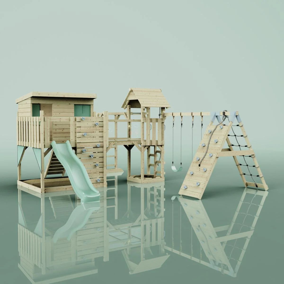 Aires de jeux avec barres de suspension
